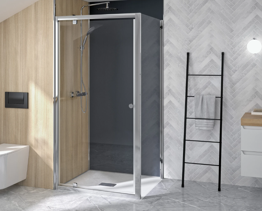 Porte de douche - pivotante - sans seuil - 80 ou 90cm - Smart Design P