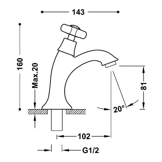 Robinet pour lavabo CLASIC-24250301