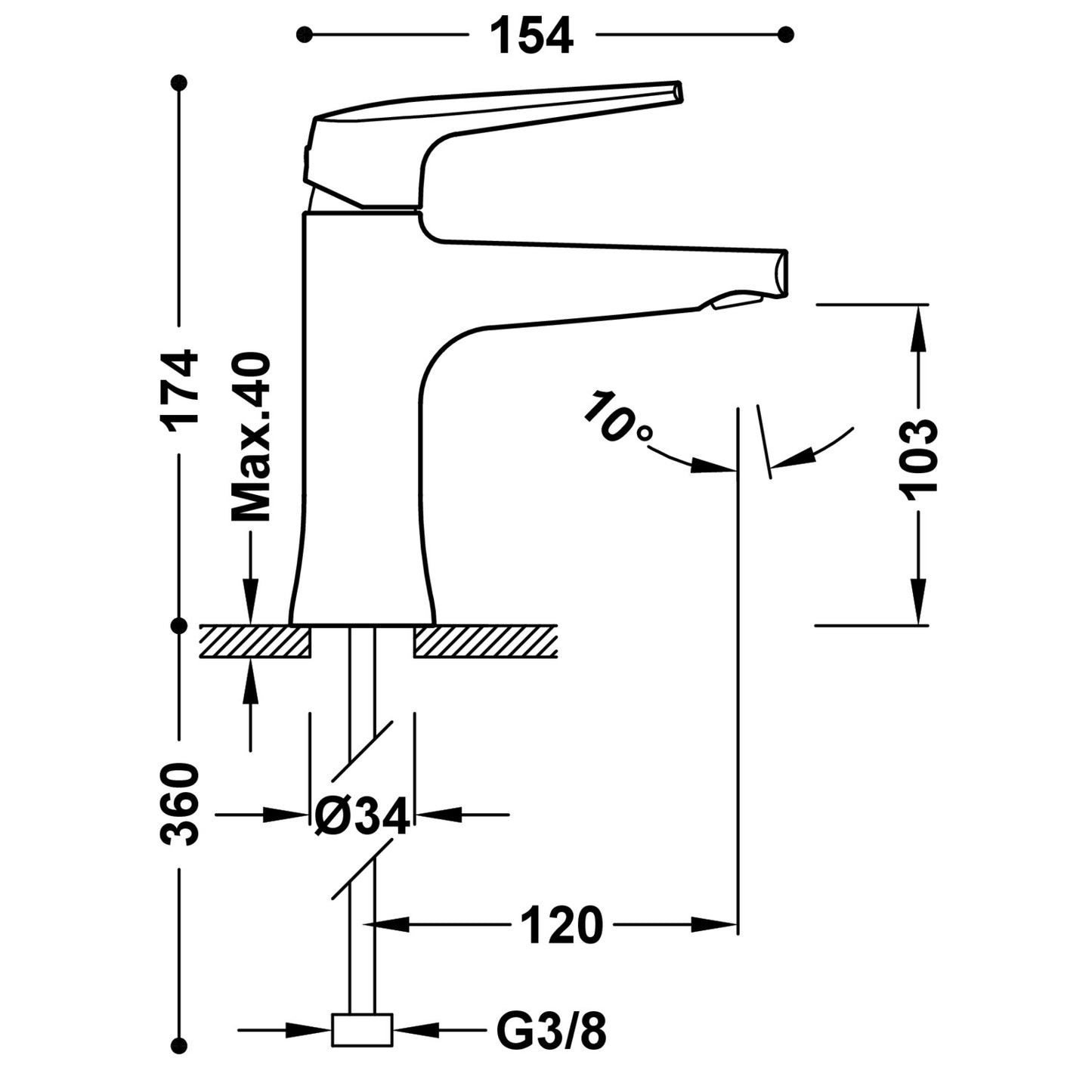 FUJI MITIGEUR POUR LAVABO-28110301AC