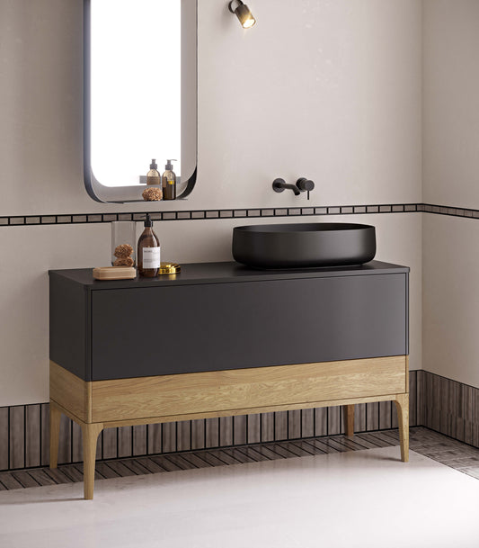 Meuble de salle de bain Massello, 120 cm 2 tiroirs Mobilduenne