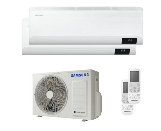 Samsung Cebu Wi-Fi dual split air conditioner 7000 + 9000 BTU inverter A +++ wifi outdoor unit 4.0 kW