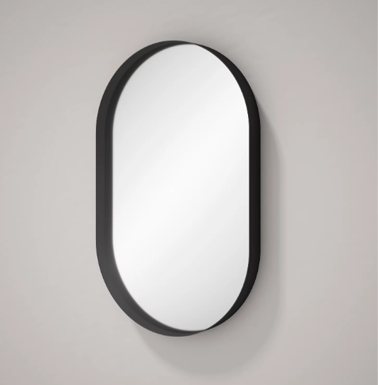 Miroir Loira avec cadre en acier noir LED anti buée