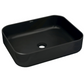 Vasque céramique à poser rectangulaire DINAN 50 - Noir Mat