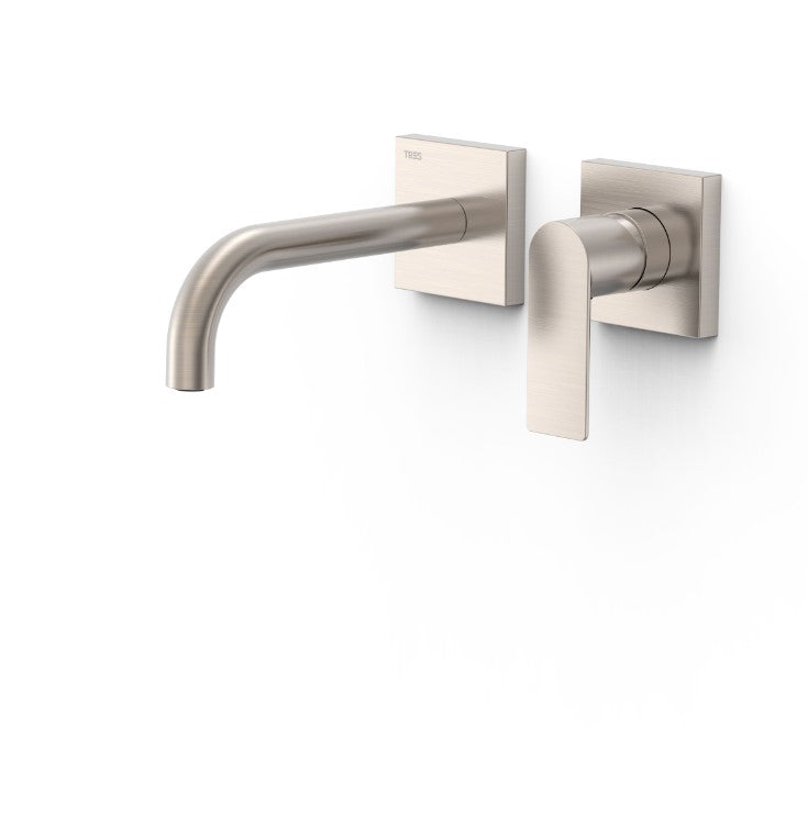 Mitigeur lavabo encastré, 20030001AC-ACIER bec 180mm