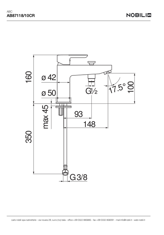 MITIGEUR MONOCOMMANDE AB87118/10CR, ABC - L'Atelier By AC