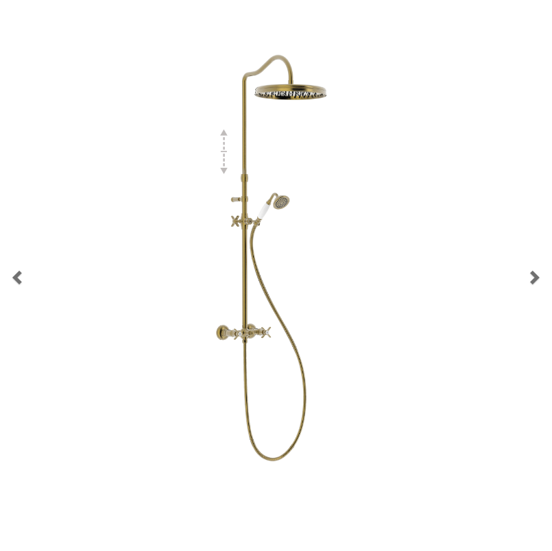 Colonne douche vintage  - TRES 24219101LM - Laiton MAT