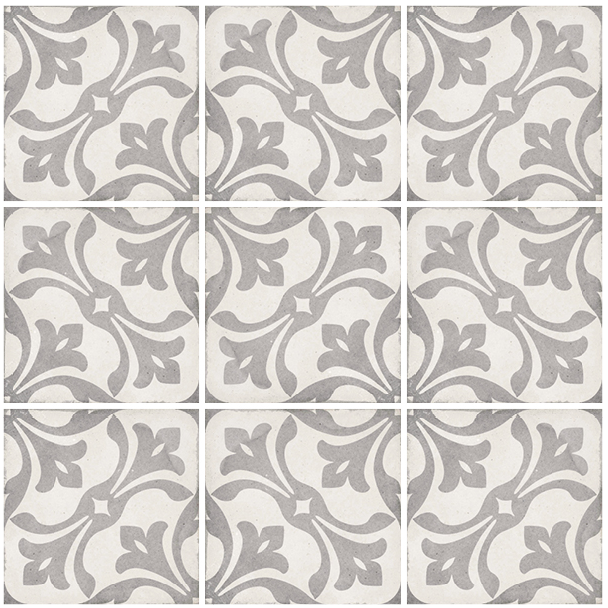 Carrelage style ciment 20x20 cm ART NOUVEAU LA RAMBLA GREY - L'Atelier By AC