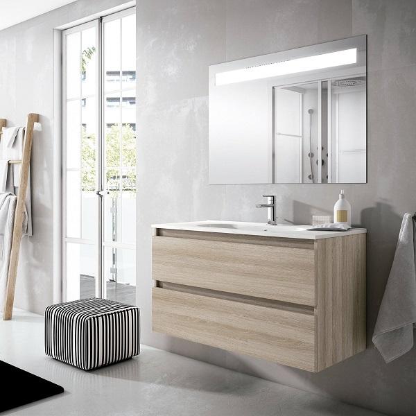 Meuble de salle de bain suspendu BOX 2 tiroirs - L'Atelier By AC